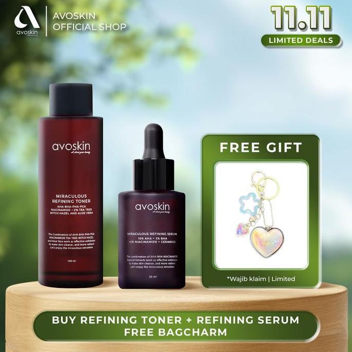 Paket Skincare Eksfoliasi-Avoskin Miraculous Refining Series - Eksfoliasi Wajah