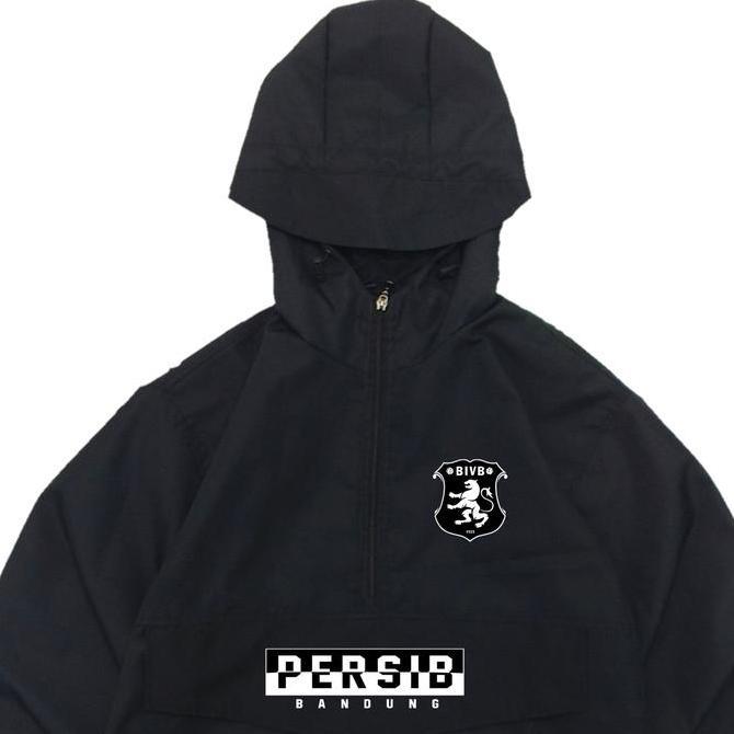 Jaket Cagoule Gropcore Sablon Persib Bandung Home Away Waterproof Pria Wanita Outer