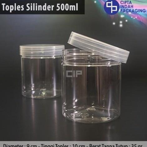 TOPLES PLASTIK PET 500 ML / JAR PREMIUM SERBAGUNA