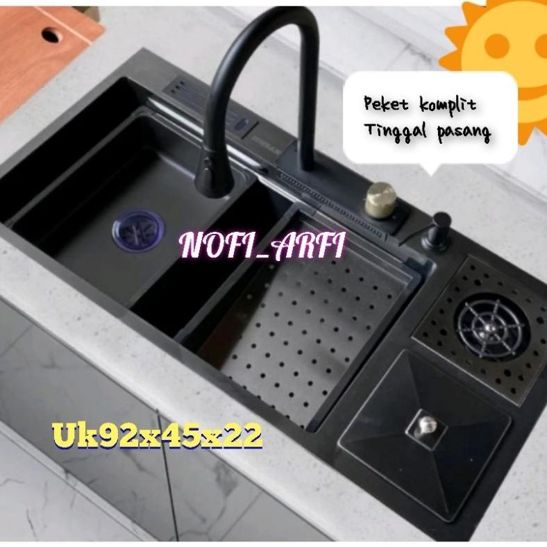 SaleKitchen Sink Luxury Modern Design/Bak Cuci Piring Mewah/ UK 92x45x22/Bak Cuci Piring Hitam 1 Lub