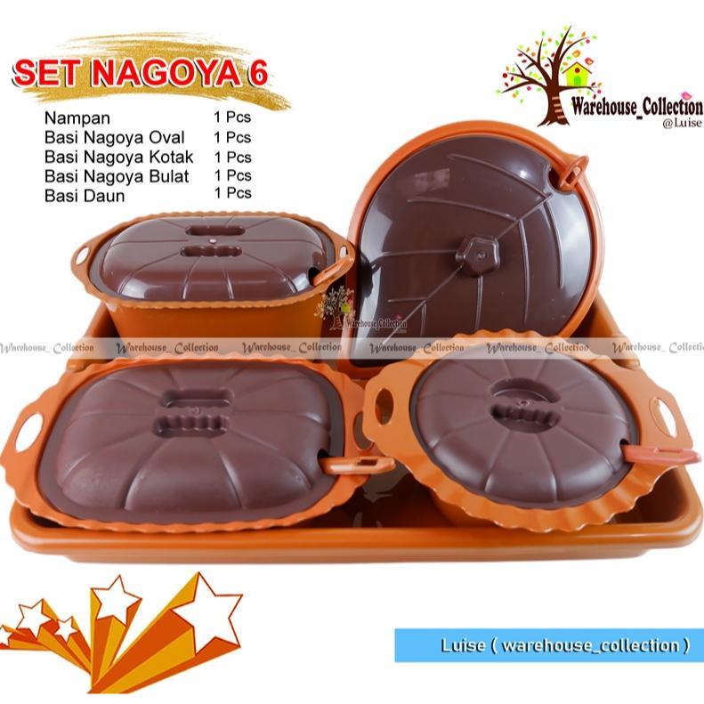 Nampan + Basi Nagoya Tutup+ Sendok/Nampan Coklat /Basi Coklat/Paket Murah /Set Prasmanan (W&Co)