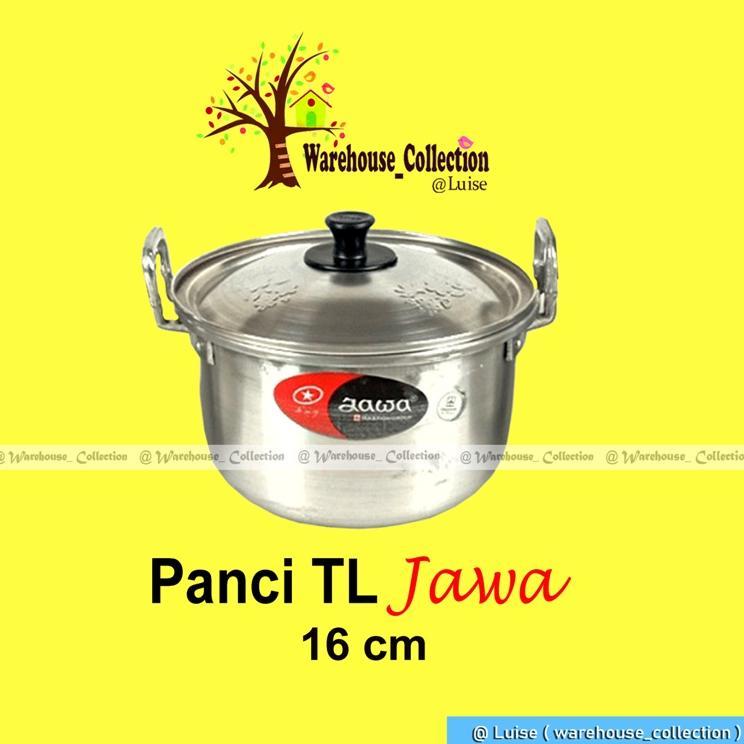 Panci Jawa / Panci Rumahan + Tutup / Panci Aluminium / Panci Masak Jawa 16Cm/ 18Cm/ 20Cm / 22Cm/ 24C