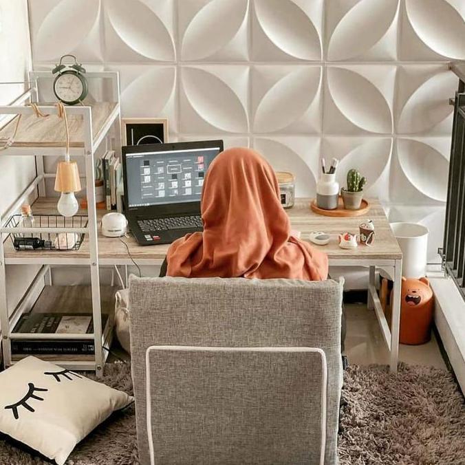 Panel 3D / WallPanel High Quality bahan Solid PVC 50cm 50cm