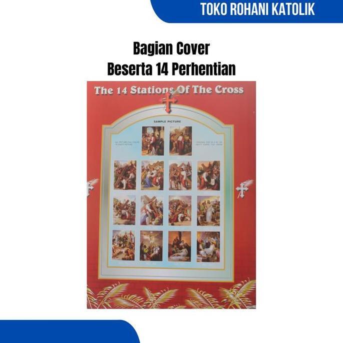POSTER JALAN SALIB - 14 LEMBAR / POSTER 14 PERHENTIAN JALAN SALIB / HIASAN DINDING / GAMBAR ROHANI