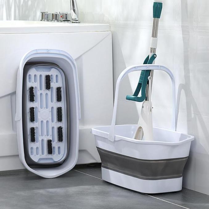 Ember Baskom Lipat Persegi Kotak Pel Lantai Laundry Besar Serbaguna