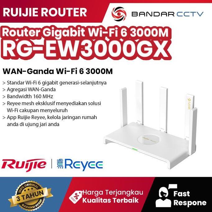 HARGA DISC - RUIJIE REYEE ROUTER GAMING RG-EW3000GX
