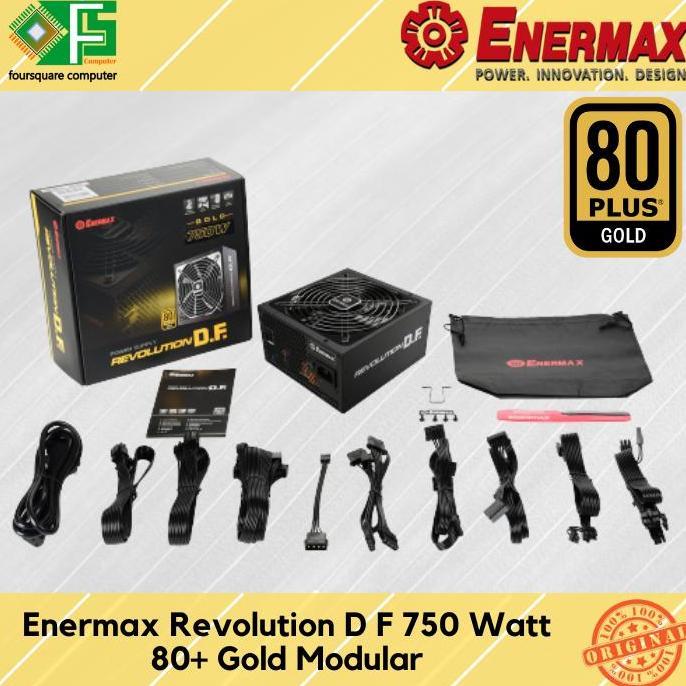 TERBARU - Enermax Revolution DF 750 Watt 80 Plus Gold Modular | PSU 750W 80+