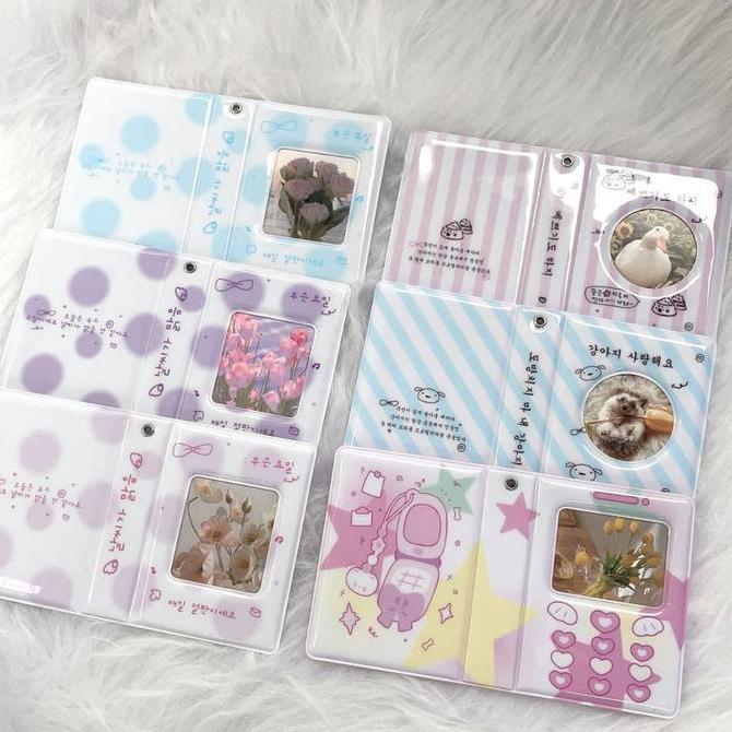 Kpop Idol 3 Inch/2R 40slot Album Kartu Pos Kartu Koleksi Buku Kartu Foto Lomo Loose-leaf Folder Case