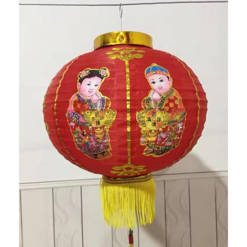 Spesial Imlek 2024 - Lampion Imlek Gambar - Lampion Lipat - Lampion Kain