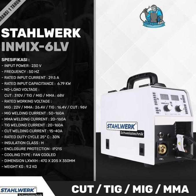 Miliki Stahlwerk Inmix-6Lv Mig Tig Cut & Mma Welding Machine