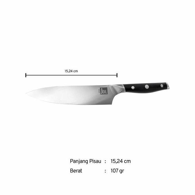 Joil Pisau Dapur Utility Knife Baja 15 cm Stainless Steel Full Tang Ketajaman Tahan Lama Kitchenware