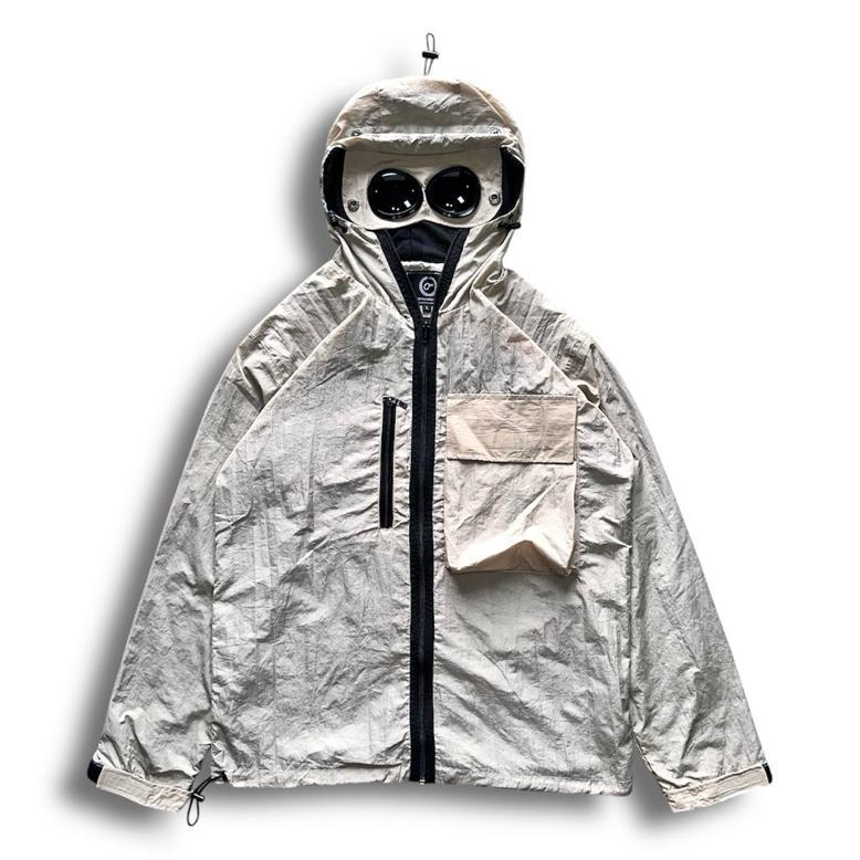 Outfirm - Jaket Goggle Nilon Beige Tahan Air