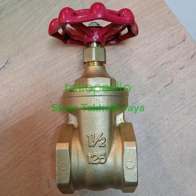 Gate Valve 1-1/2" Kitz Kuningan 1,5" Inch Kran Putar Kitz