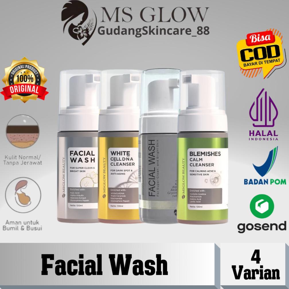 Facial Wash Ms Glow Sabun Muka Pencerah Wajah Sabun Ms Glow Whitening Pembersih Wajah