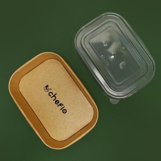 Paper Kraft Bowl Cup Cake Mangkok Kertas Makanan CoklatLaminasi