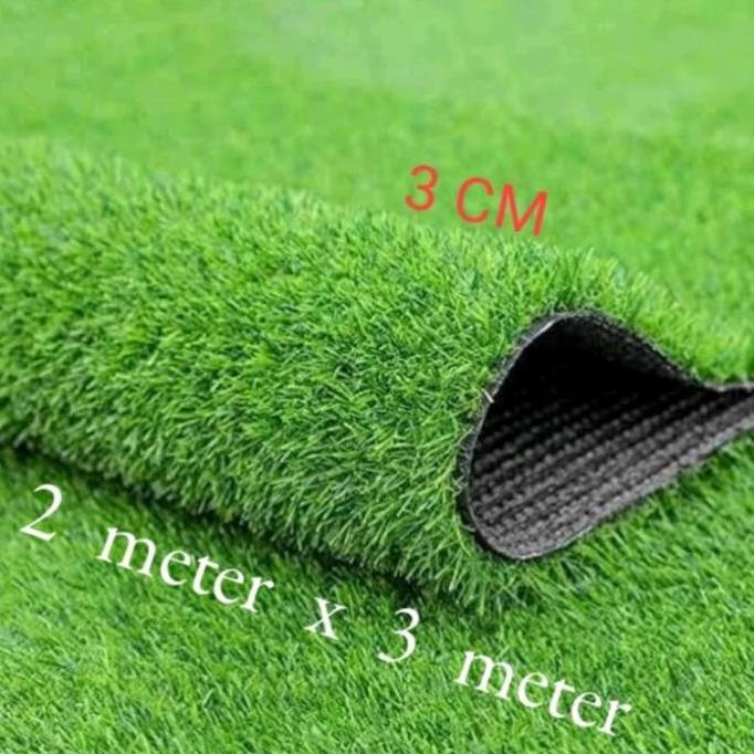 rumput sintetis// 1 roll 2 meter x 3 meter // ukuran 3 cm