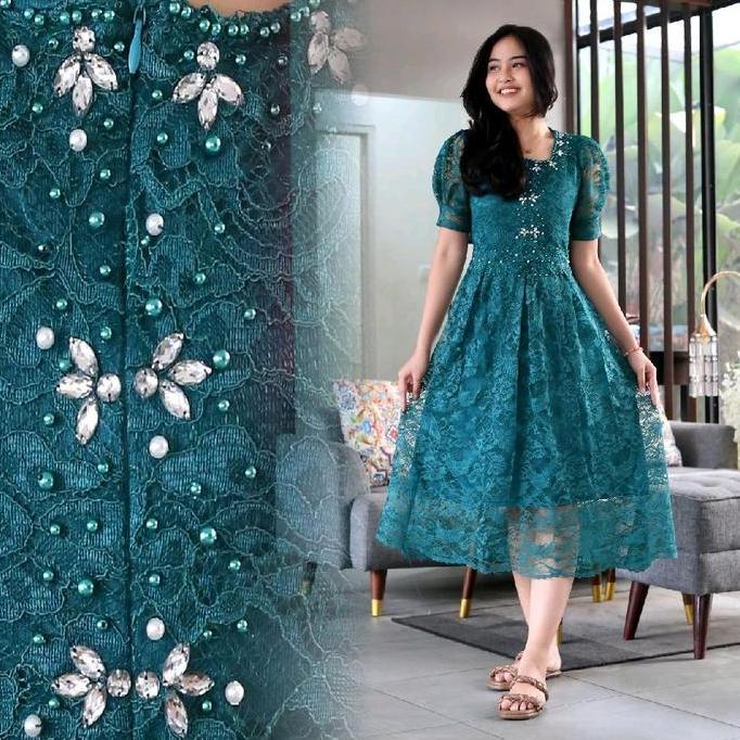 Dress Giselia || Dress natal terbaru 2025 || Dress Brokat Payet || Dress non hijab kristen || dress 