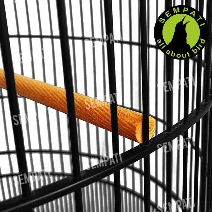 SEMPATI Tangkringan Pangkringan Kayu Ulin Halus Panjang 45cm Diameter 12mm Sangkar Kandang Burung Pl