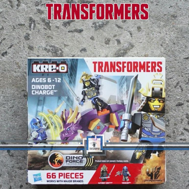Jhoncolection - Transformers KRE-O Slug Dinobot Charge with Drift 66pcs Kre-O Bricks