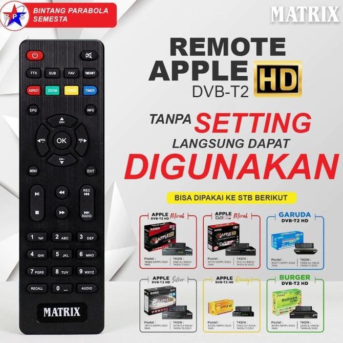 remote stb dvbt2 matrix apple merah
