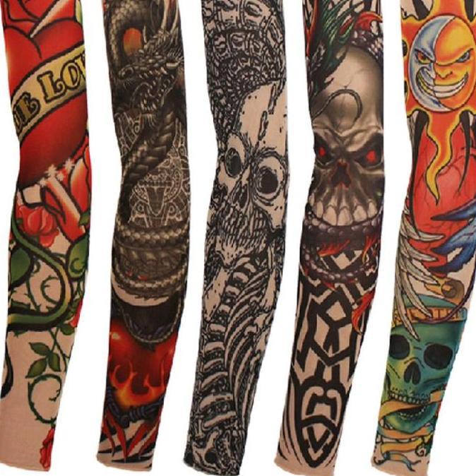 2 Pasang Manset Lengan Tato Motif Keren Sleeve Tangan