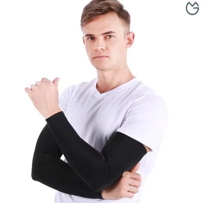 Manset Tangan Pria Wanita Emga MT1B Panjang Polos Pelindung Lengan Pendek Arm Sleeves Uni Muslimah M