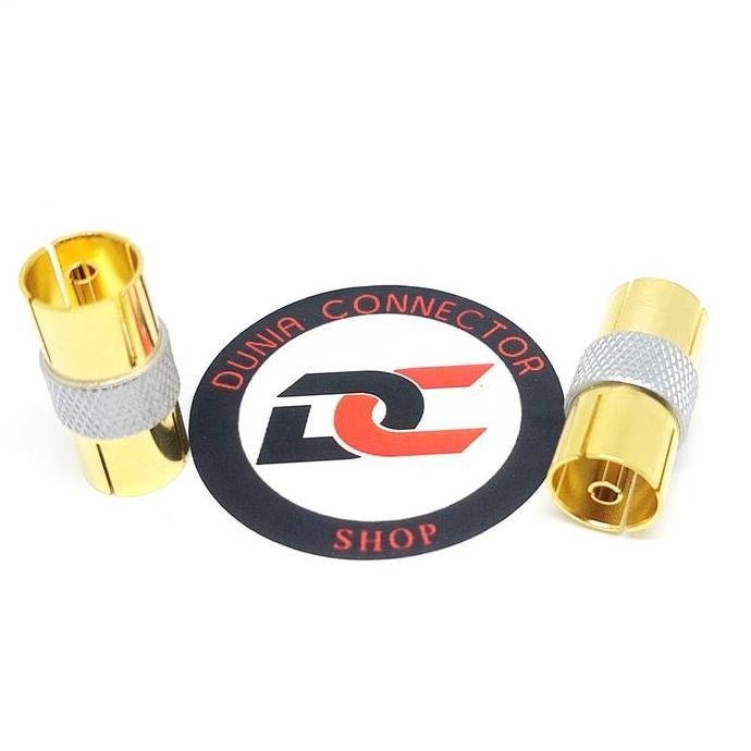 KONEKTOR I TV FEMALE TO TV FEMALE GOLD