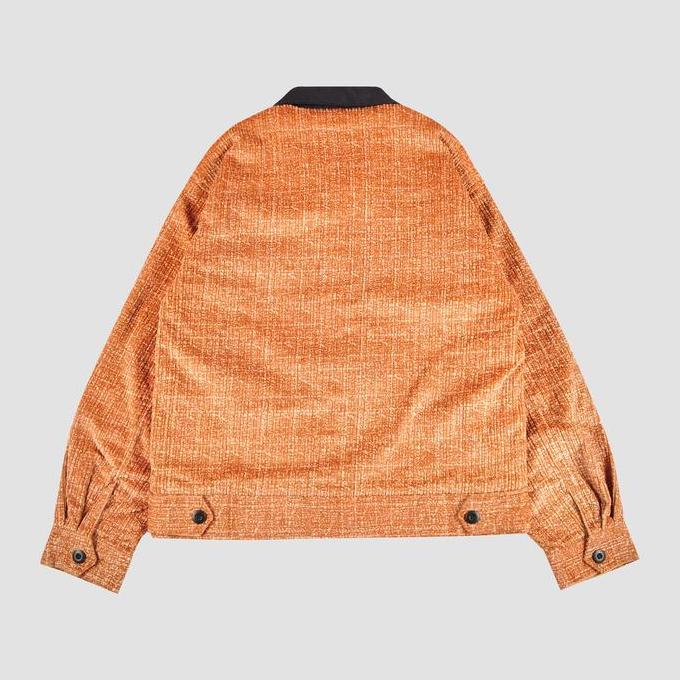Grosir Evilspirit Jacket Corduroy - Belinda Orange Unisex Jaket Pria Kancing Outer Casual Panjang