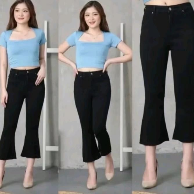 Sunisshopp Celana 7/9 Cutbray Wanita - Celana 7/9 Jeans Premium - Celana Jeans Wanita - Celana Cutbr