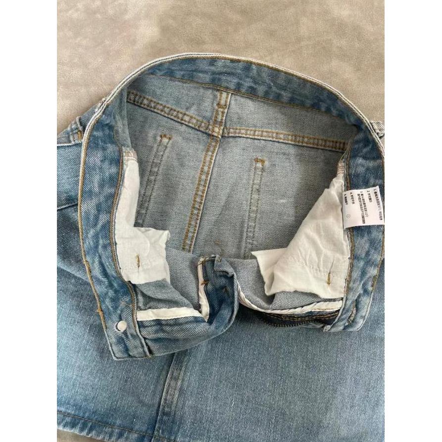 Luck WanitaKorea A-Line Highwaist Rok Pendek Rok Jeans Wanita Kekinian