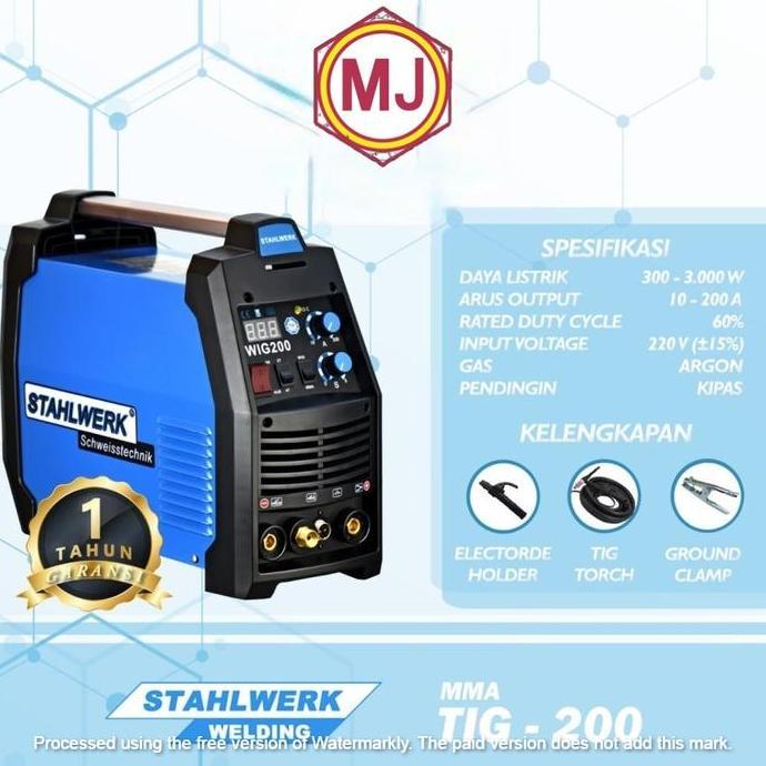 Spesial Mesin Las Argon Stahlwerk Dc Tig-200A