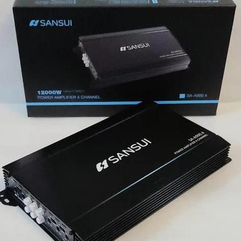 Power SANSUI 4 CH - Sansui Amplifier Car Audio 4 Chanel SA A900.4 Raffa audio Terlaris