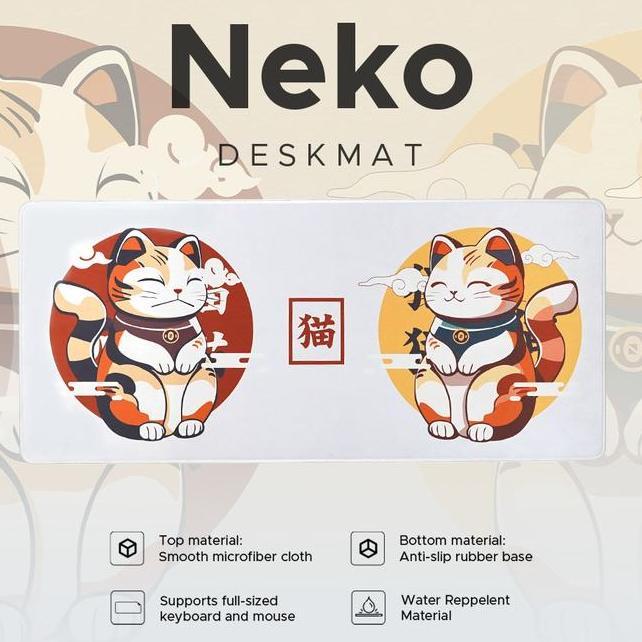 Noir Neko Japan Deskmat Mousepad