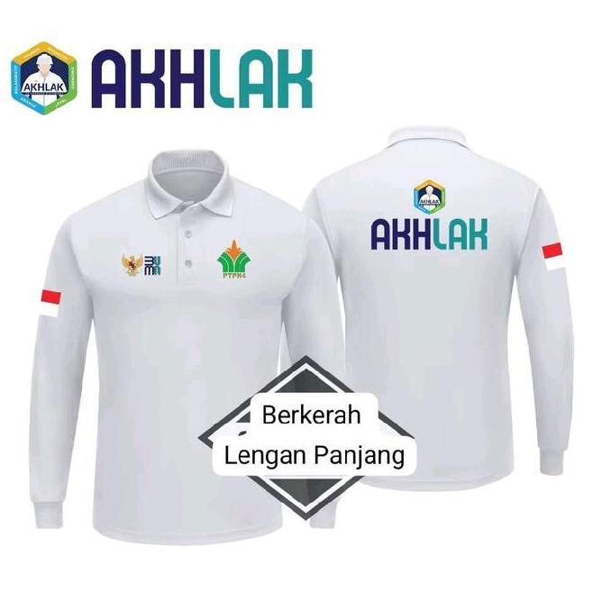 KAOS POLO LENGAN PANJANG AKHLAK BUMN PTPN4 COD // KAOS POLO BERKERAH LENGAN PANJANG AKHLAK BUMN PTPN