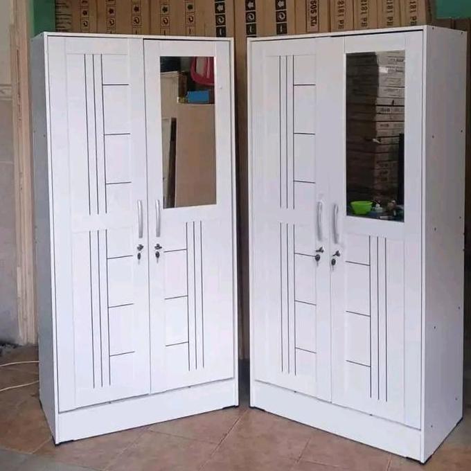 New Olimpic Lemari Pakaian Gantungan Bahan Partikel Furniture Dengan Desain Minimalis Dan Modern