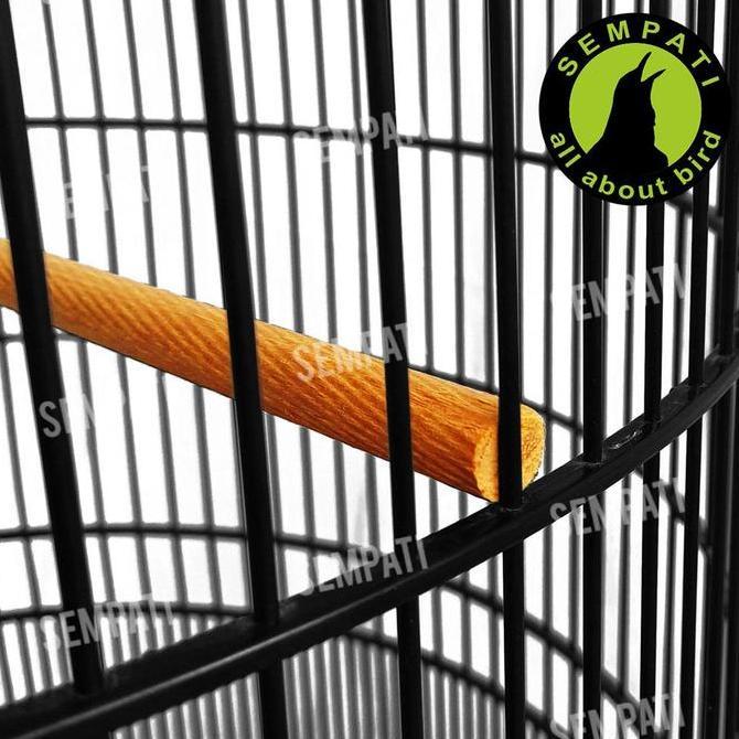 SEMPATI Tangkringan Pangkringan Kayu Ulin Halus Panjang 45cm Diameter 8mm Tangkringan Sangkar Kandan