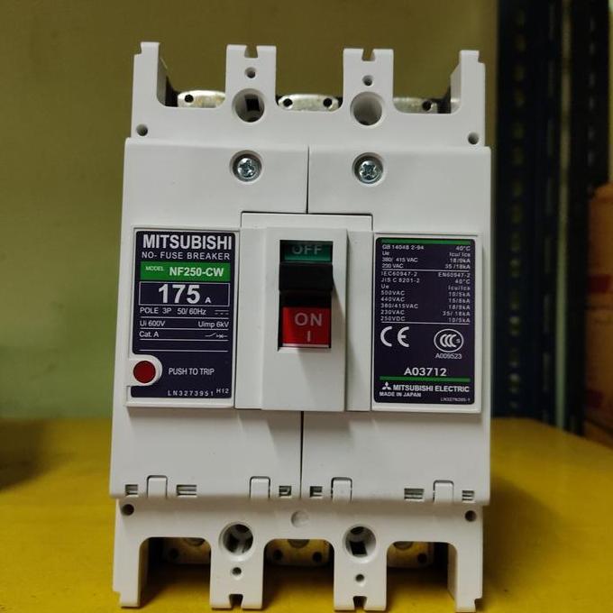Murah NFB MCCB breaker mitsubishi NF-250CW nf250-CW 175a 175 a Non COD