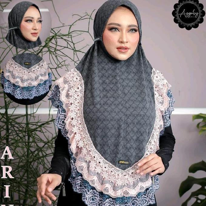 DEWISA SHOP- Hijab ARINI RENDA Nonpad Mimosa Premium Ori Ayyuby Hijab