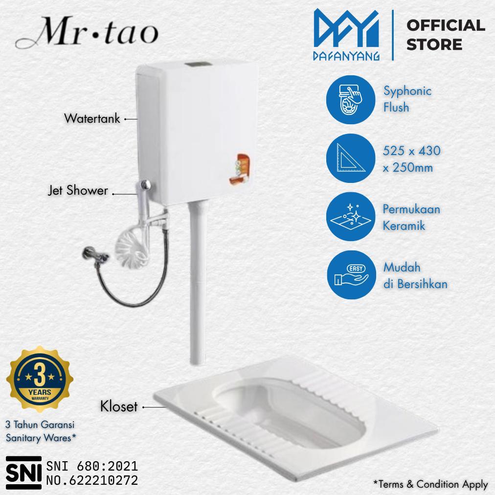 bloodiburs - dafanyang kloset jongkok flush - wc keramik elegan hemat air mr. tao