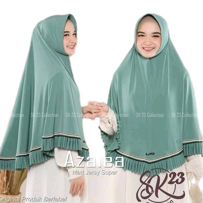 KAMILA - Jilbab Azalea Jumbo Rempel Bawah Kerudung Dewasa Syar'i Hijab Ped Antem Jersey Premium