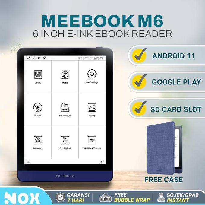 6"INCH MEEBOOK M6 E-INK READER ANDROID 11 KINDLE BOOX LIKEBOOK KOBO ORIGINAL DAN TERPERCAYA