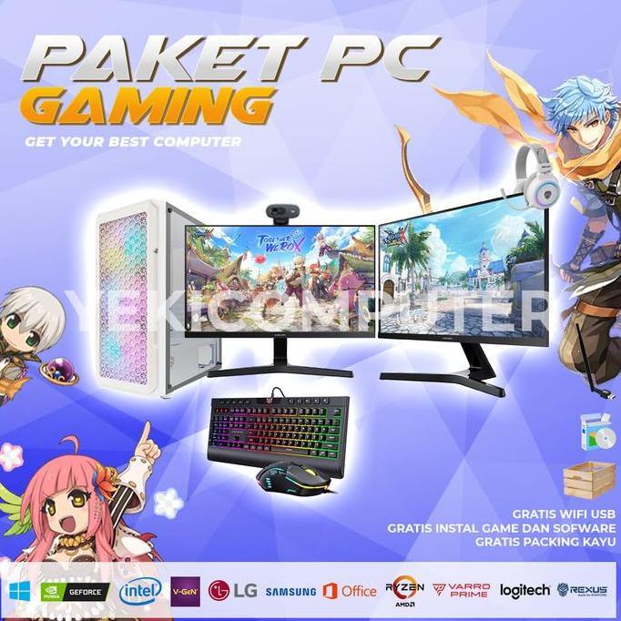 Terlaris Pc Gaming Fullset Siap Streaming Ram 16Gb Ssd 128Gb Hdd 1Tb - Pc Siap Streaming - Pc Fullse