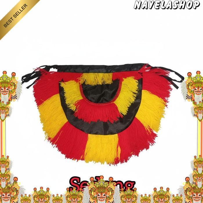 Embong Jaranan Reog Merah Kuning Rumbai Hias Kuda Lumping / Aksesoris Kostum Reog Ponorogo Handmade 