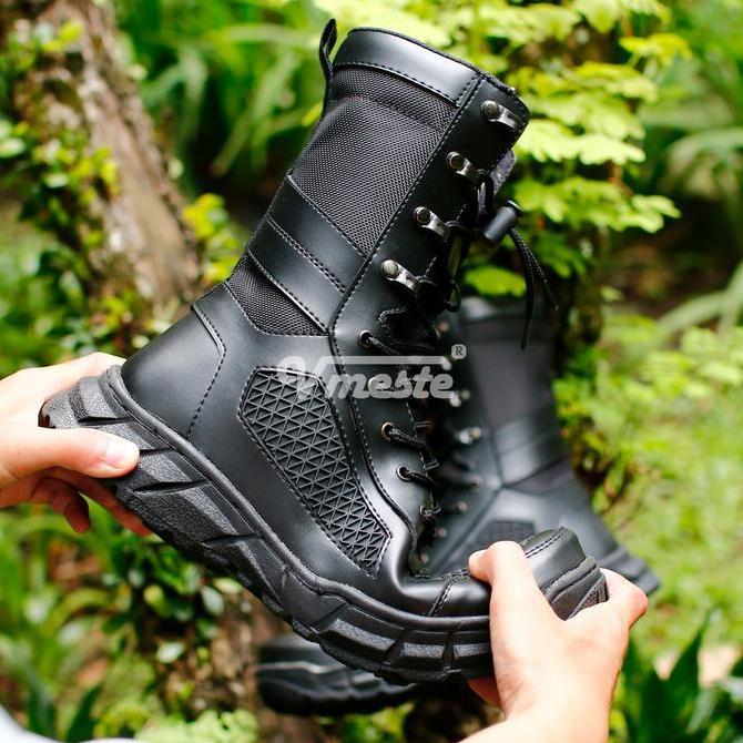 SEPATU SAFETY PDL BOA TNI/polri/SECURITY SEMI KULIT VMESTE Boots Karet shoes sepaturub track sepatu 