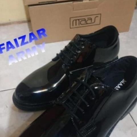 Sepatu PDH Bocorocco Hitam Pria Jatah TNI AL - AD POLRI Asli Kulit