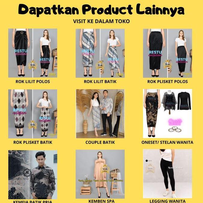 DS214 - Stelan Couple Kemeja Lengan Panjang  Pria Dan Rok Plisket Wanita Motif Batik Cocok Untuk Aca