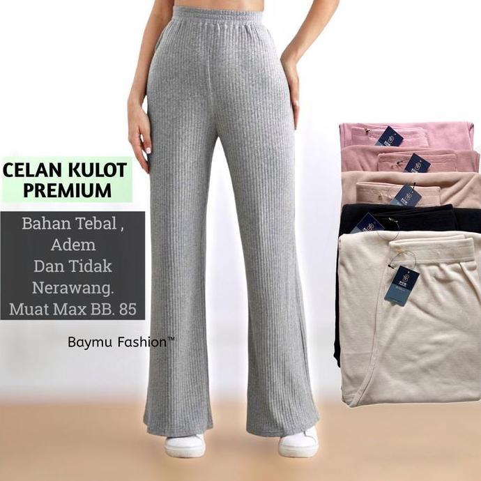 DI30 >> CELANA KULOT RAJUT PREMIUM JUMBO BIGSIZE Melar Nyaman Tebal
