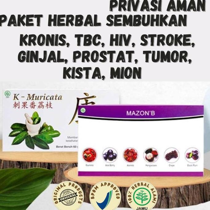 Obat Herbal Hepatitis B & C Kronis TBC Ampuh Mazon B dan K Muricata Biomazo Neomorica Emoleaf Curmaz