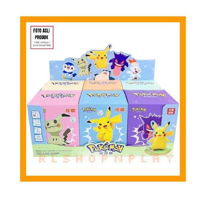 Figure Pokemon Dynamic Pikachu Gengar Mimikyu Snorlax Piplup Scorbunny Bisa Gerak