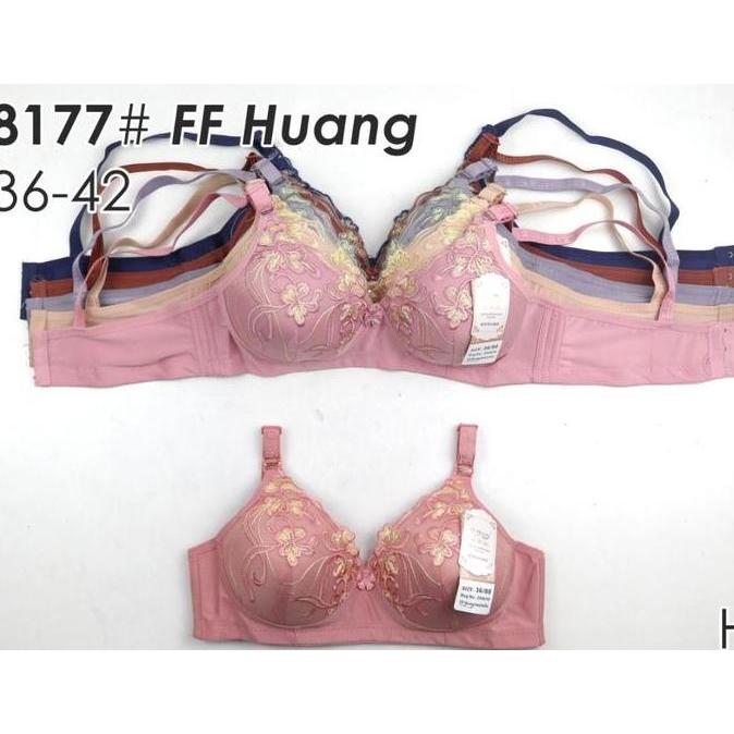 (100ribu DAPAT 5) BRA FF HUANG POLOS BORDIR WARNA CANTIK